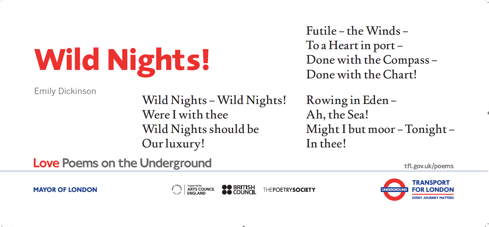 Wild Nights! Poems on the Underground
