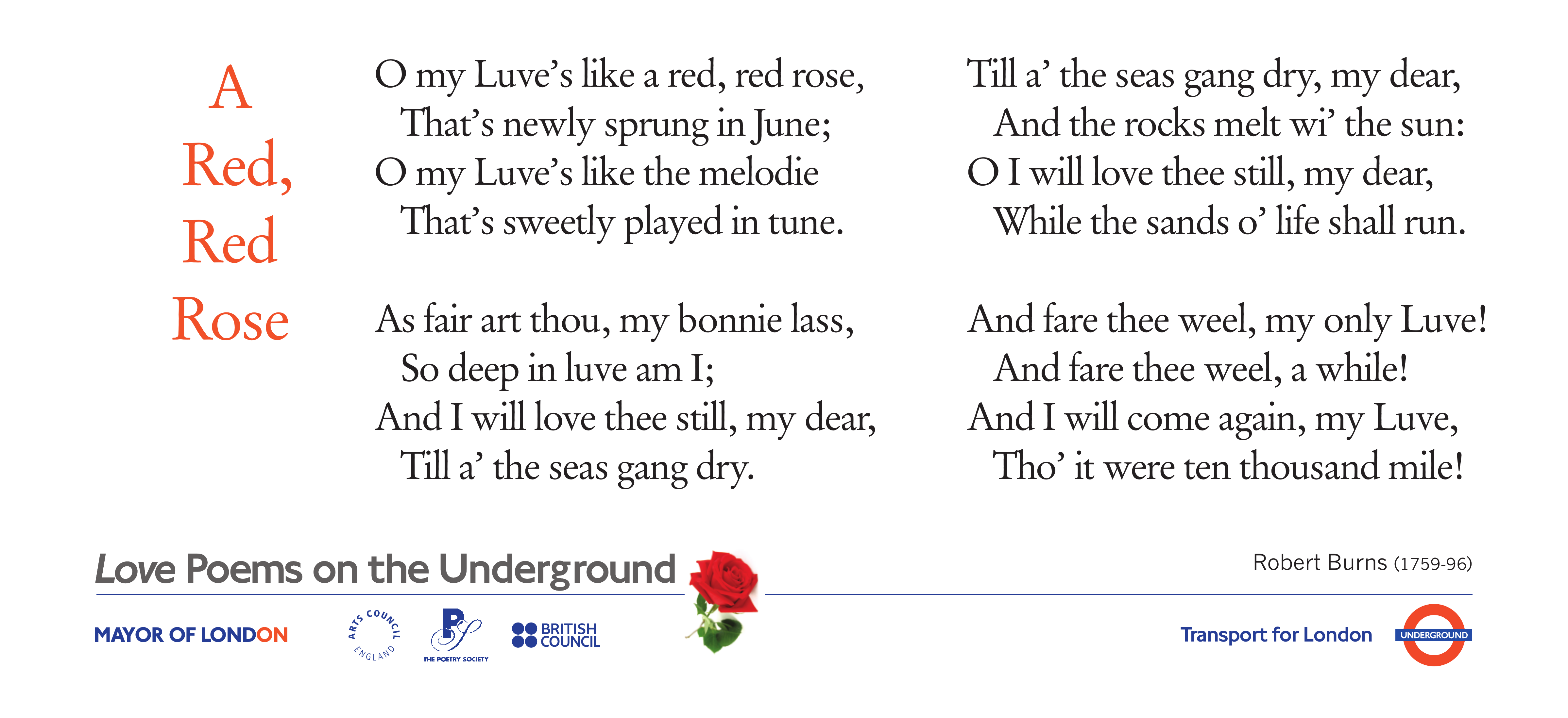 A Red, Red Rose Poems on the Underground