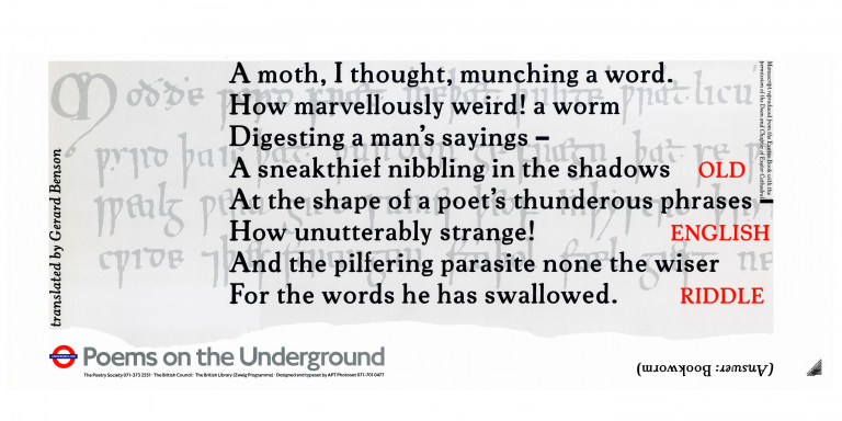 Old English Riddle – Poems on the Underground