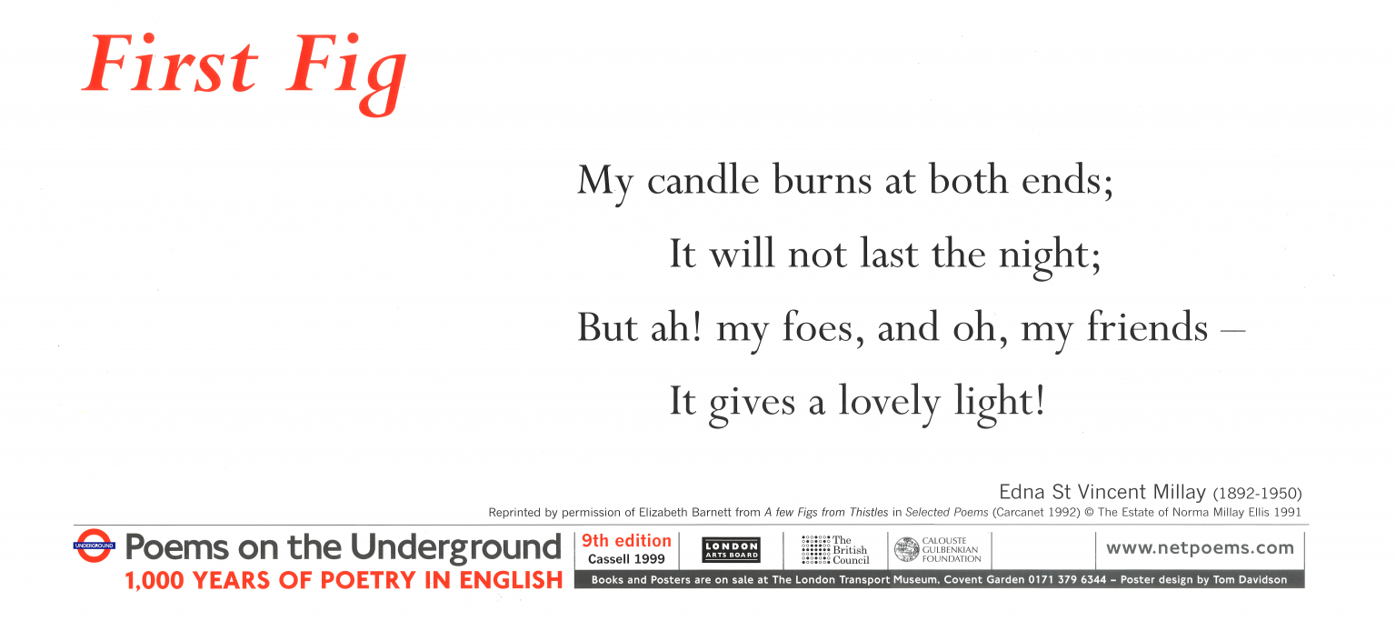 This Month's Poems Poems on the Underground